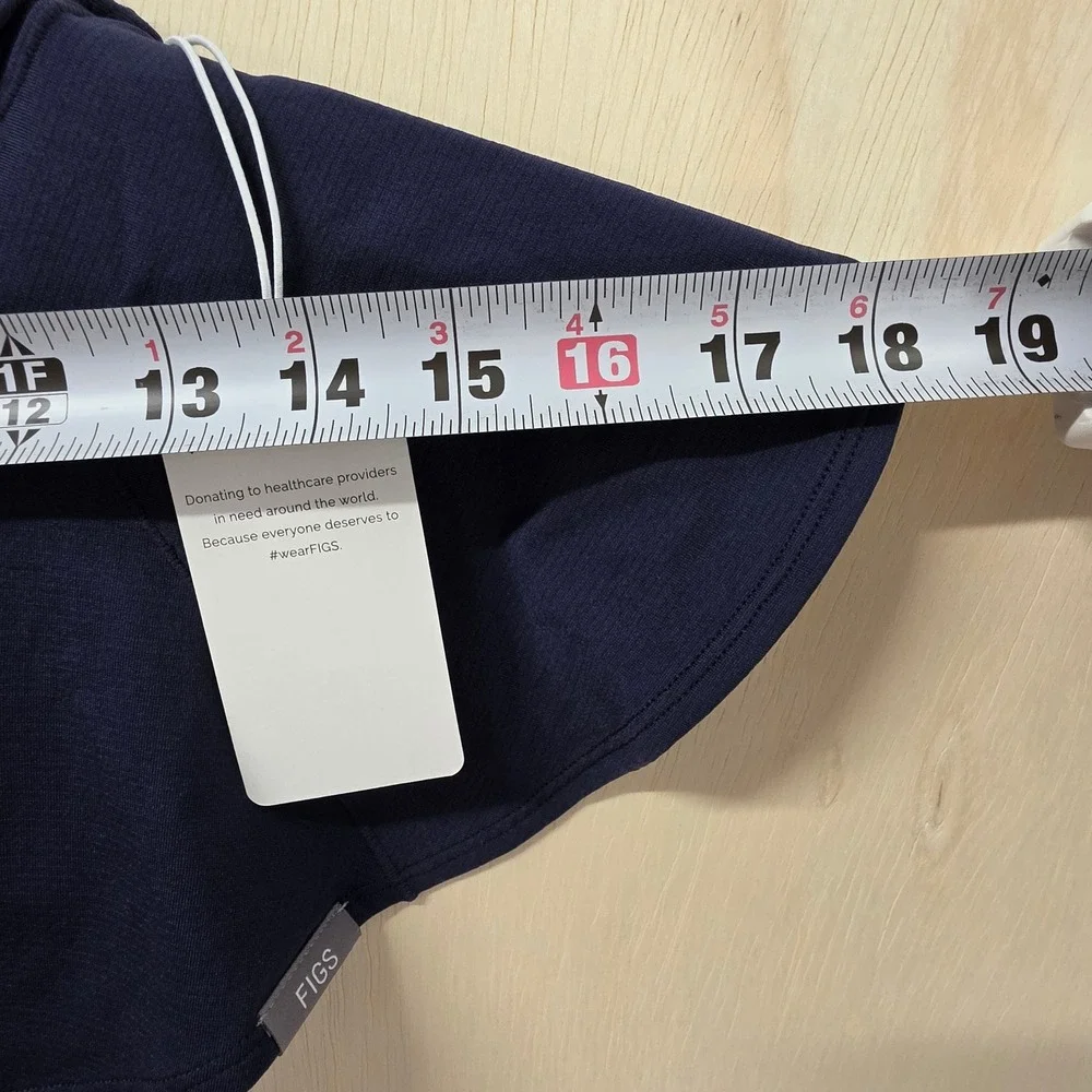 FIGS Navy Blue Seamless Hijab W21AC3016 Medical Scrubs Head Cover Womens M/L NEW
